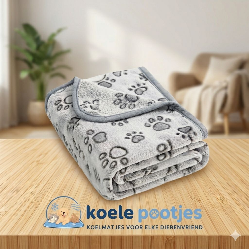 Fleece dekentje voor dieren - Koele pootjes