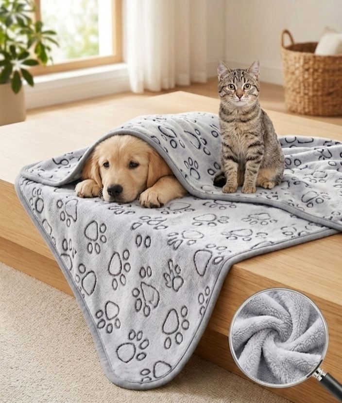 Fleece dekentje voor dieren - Koele pootjes